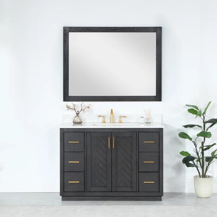 Ivy Wood Flat Wall Mirror