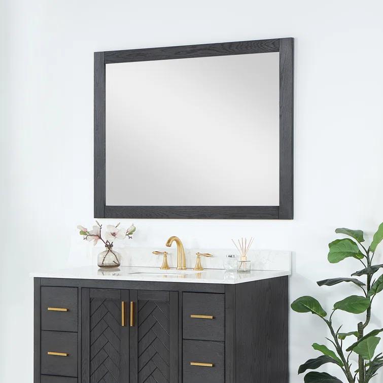 Ivy Wood Flat Wall Mirror