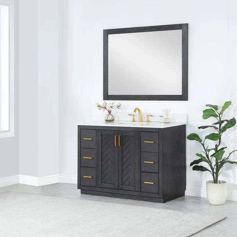 Ivy Wood Flat Wall Mirror
