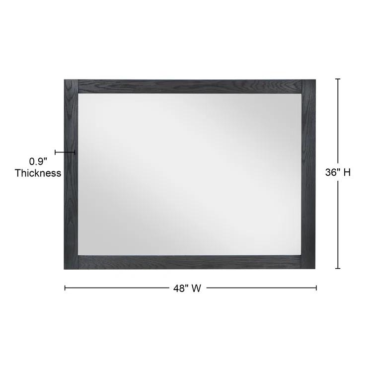 Ivy Wood Flat Wall Mirror