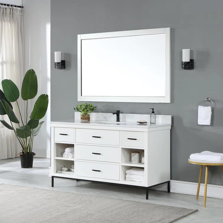 Ivy Wood Flat Wall Mirror