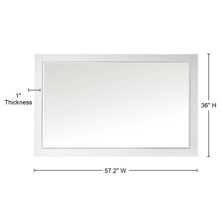 Ivy Wood Flat Wall Mirror