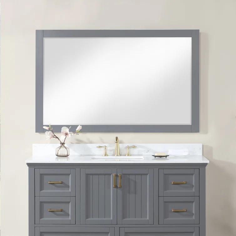 Ivy Wood Flat Wall Mirror