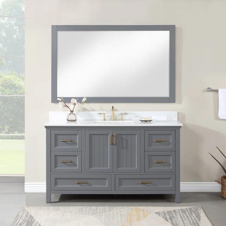Ivy Wood Flat Wall Mirror