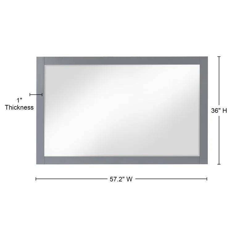 Ivy Wood Flat Wall Mirror
