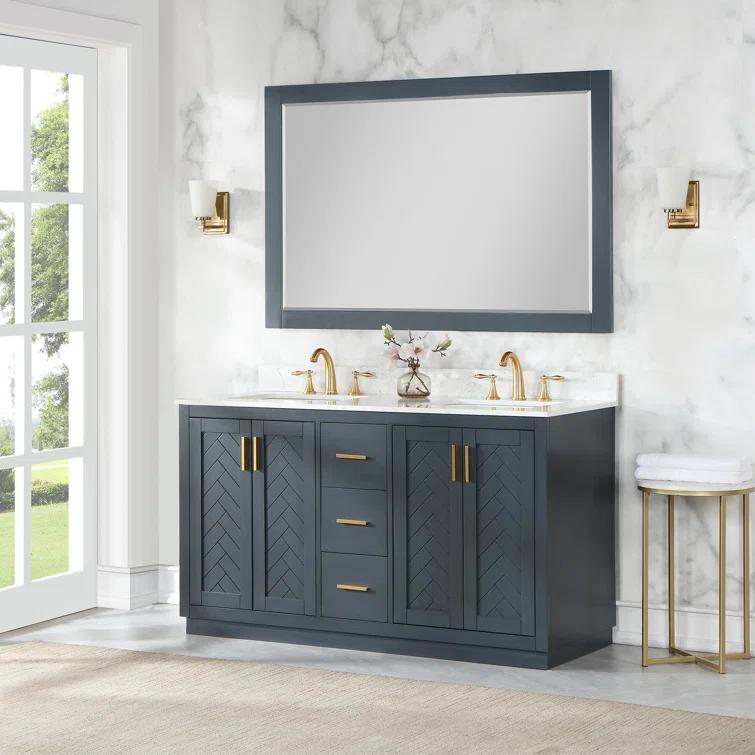 Ivy Wood Flat Wall Mirror