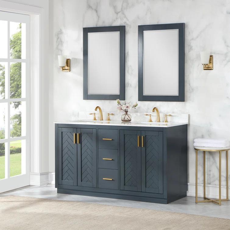 Ivy Wood Flat Wall Mirror