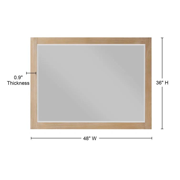Ivy Wood Flat Wall Mirror