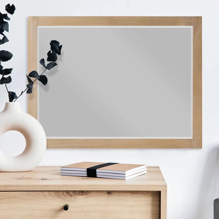 Ivy Wood Flat Wall Mirror