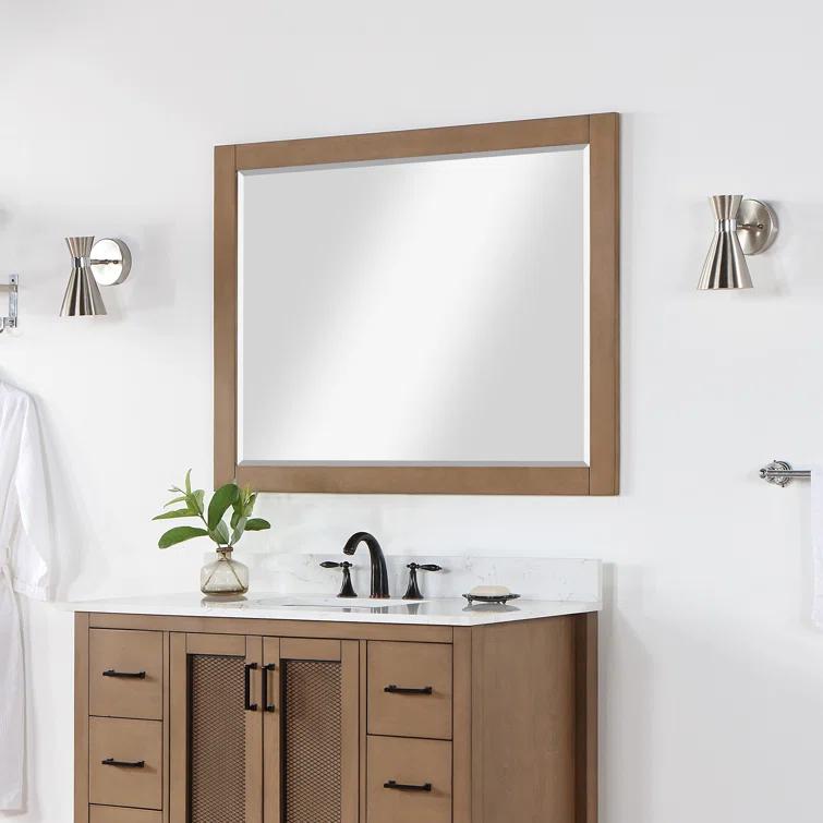 Ivy Wood Flat Wall Mirror
