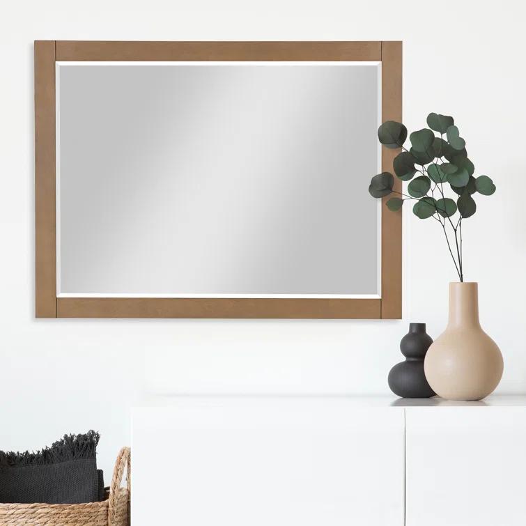 Ivy Wood Flat Wall Mirror
