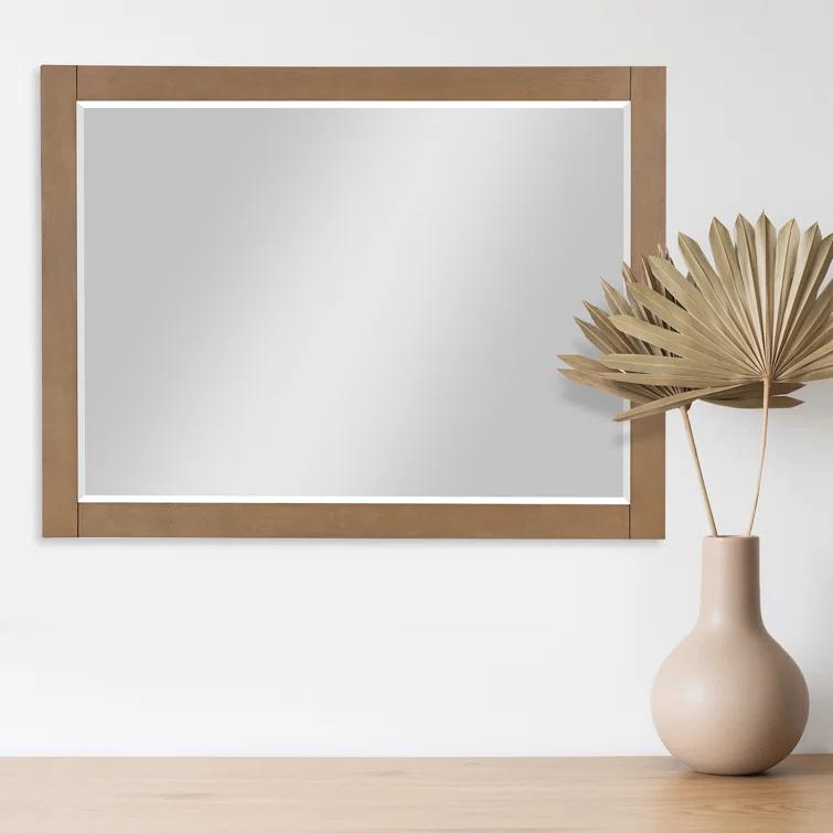 Ivy Wood Flat Wall Mirror