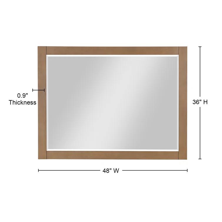 Ivy Wood Flat Wall Mirror