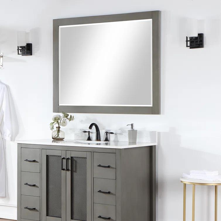 Ivy Wood Flat Wall Mirror