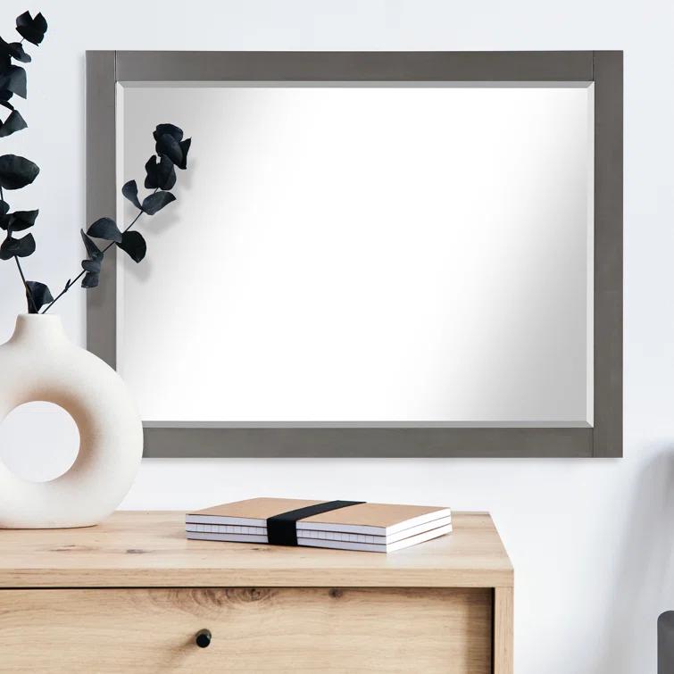 Ivy Wood Flat Wall Mirror