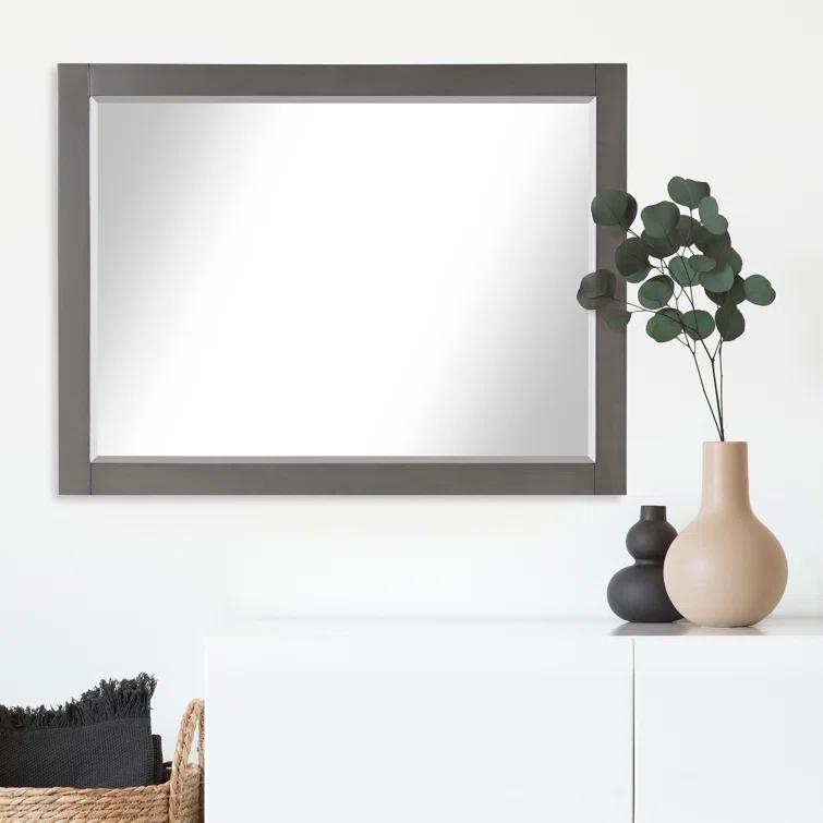 Ivy Wood Flat Wall Mirror