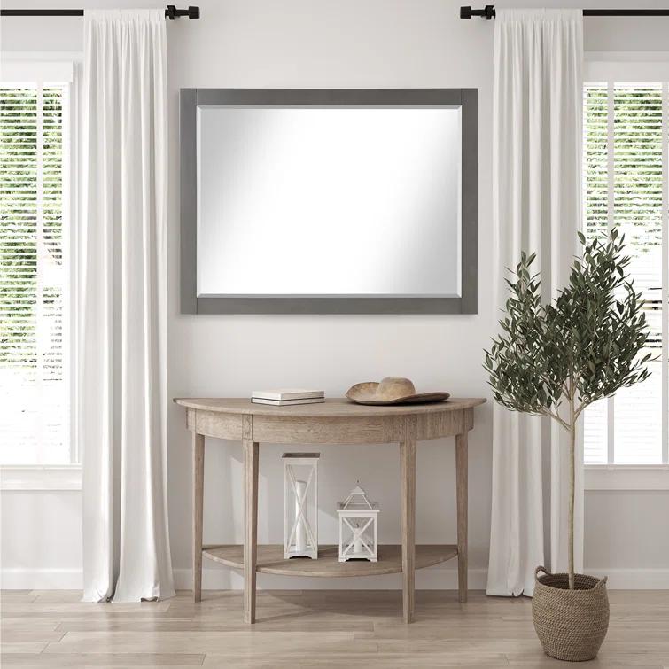 Ivy Wood Flat Wall Mirror