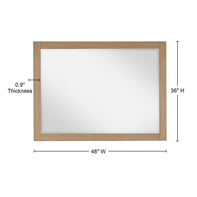 Ivy Wood Flat Wall Mirror