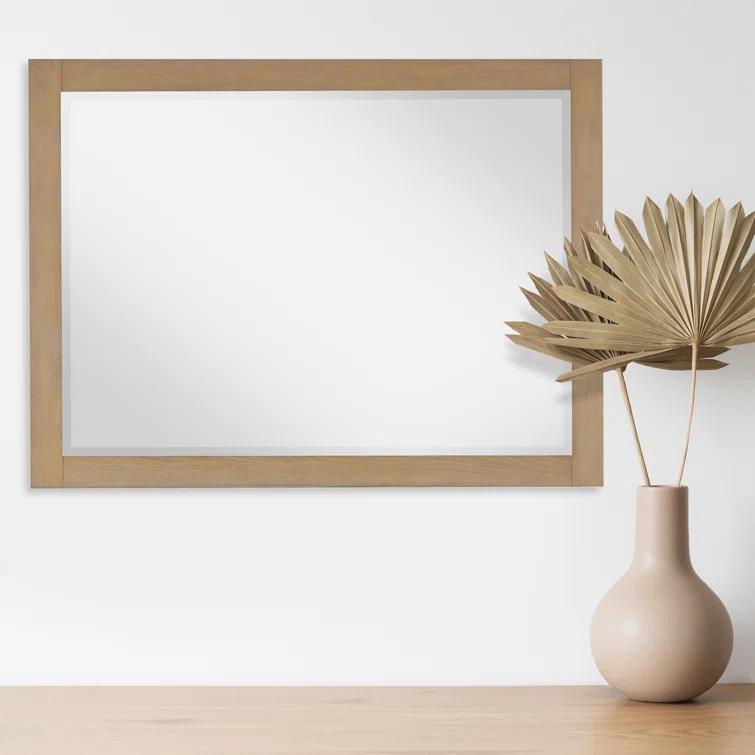Ivy Wood Flat Wall Mirror