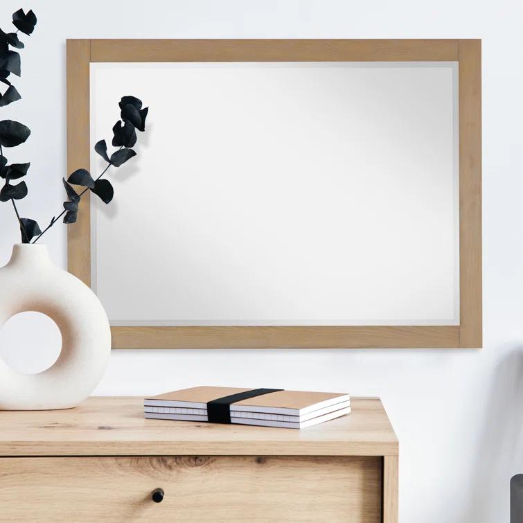Ivy Wood Flat Wall Mirror