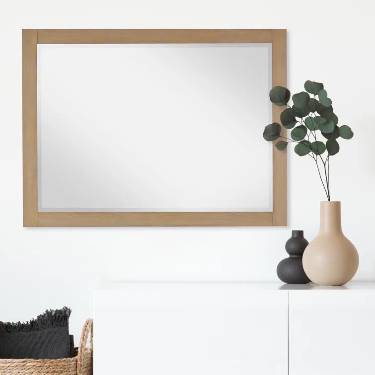 Ivy Wood Flat Wall Mirror