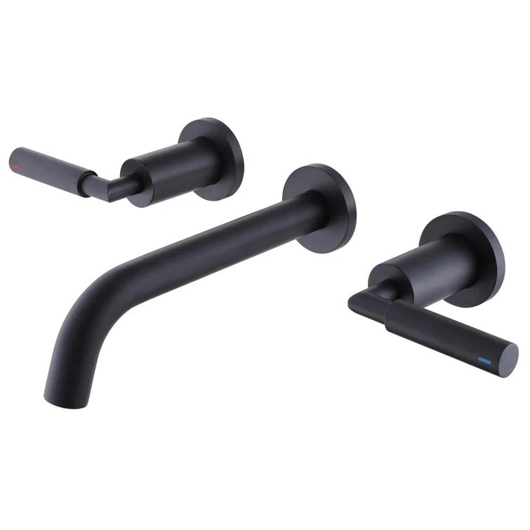 10.08" Widespread Bathroom Faucet 3 Hole, 2-handle Bathroom Sink Faucet with Drain Assembly