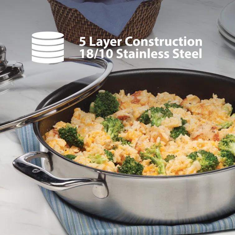 Swiss Diamond Swiss Diamond Prestige Stainless Steel Non-Stick Frying Pan with Lid