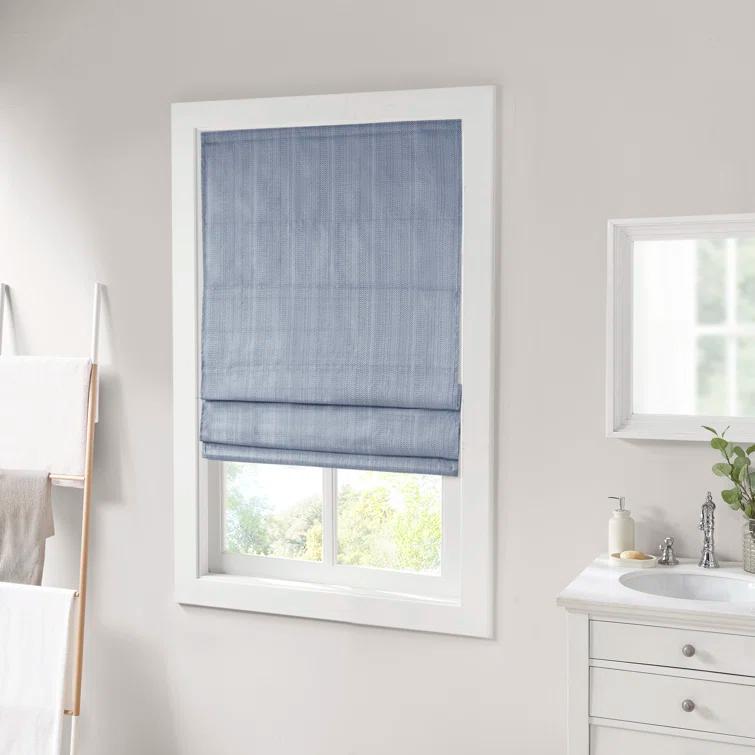 Galen Basketweave Cordless Room Darkening Single Roman Shade