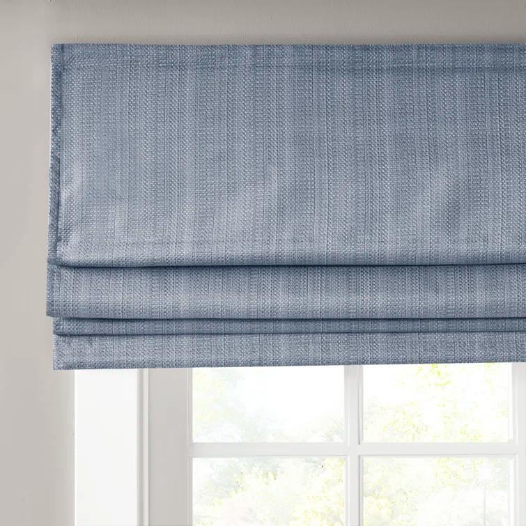 Galen Basketweave Cordless Room Darkening Single Roman Shade