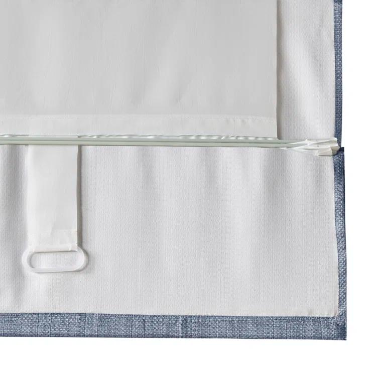 Galen Basketweave Cordless Room Darkening Single Roman Shade