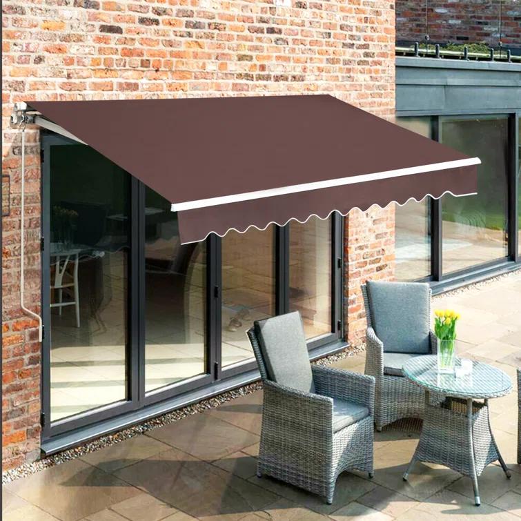 Manual Retractable Patio Door Window Awning Sunshade Shelter Outdoor Canopy