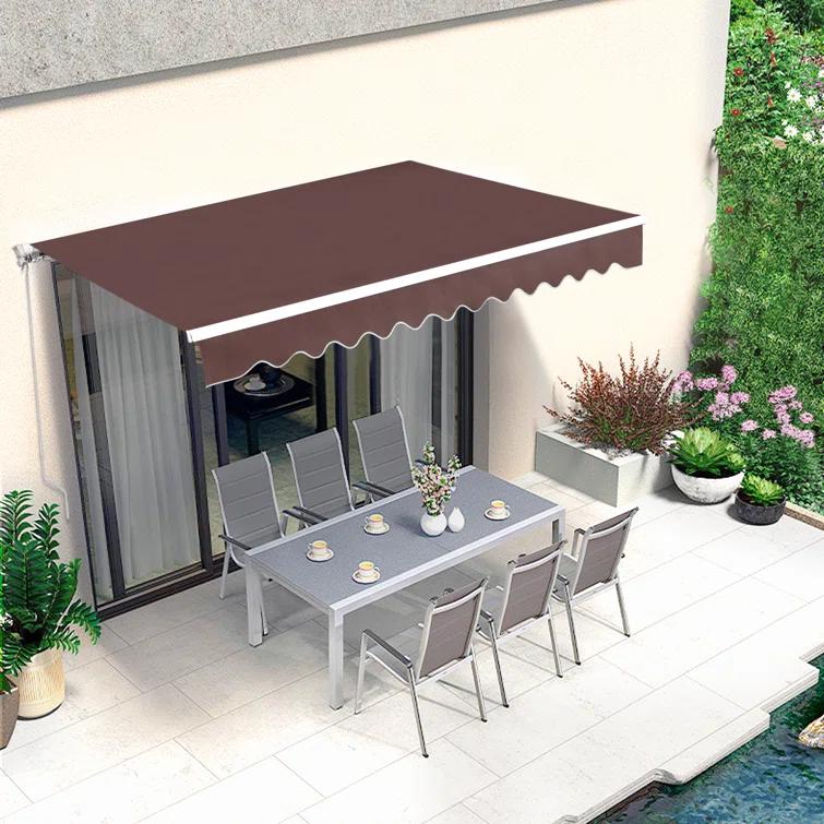 Manual Retractable Patio Door Window Awning Sunshade Shelter Outdoor Canopy