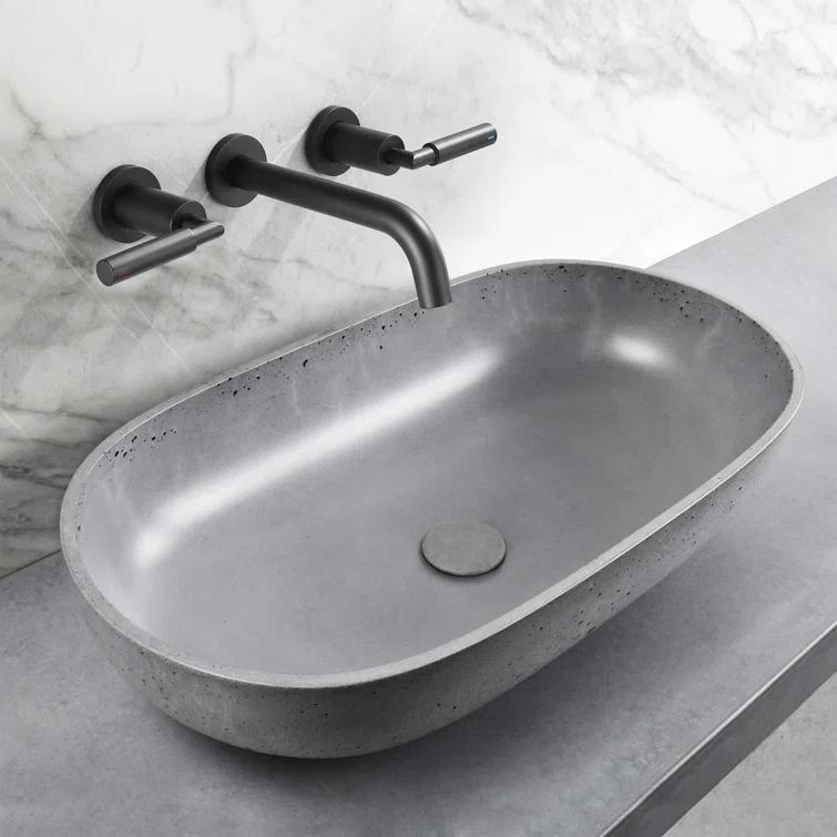 10.08" Widespread Bathroom Faucet 3 Hole, 2-handle Bathroom Sink Faucet with Drain Assembly