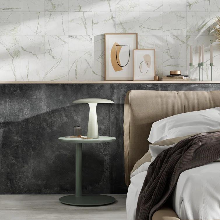 Supreme Tile Senzia Square 7.87 in. x 7.87 in. Matte Porcelain Marble look Floor and Wall Tile