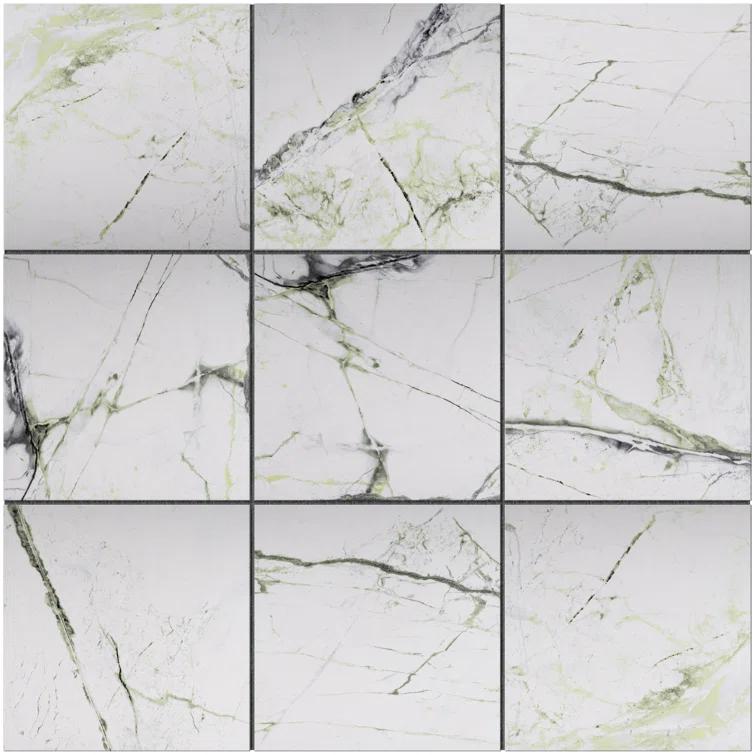 Supreme Tile Senzia Square 7.87 in. x 7.87 in. Matte Porcelain Marble look Floor and Wall Tile