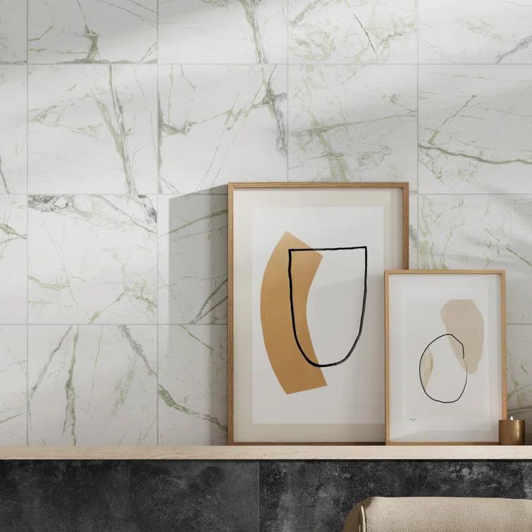 Supreme Tile Senzia Square 7.87 in. x 7.87 in. Matte Porcelain Marble look Floor and Wall Tile