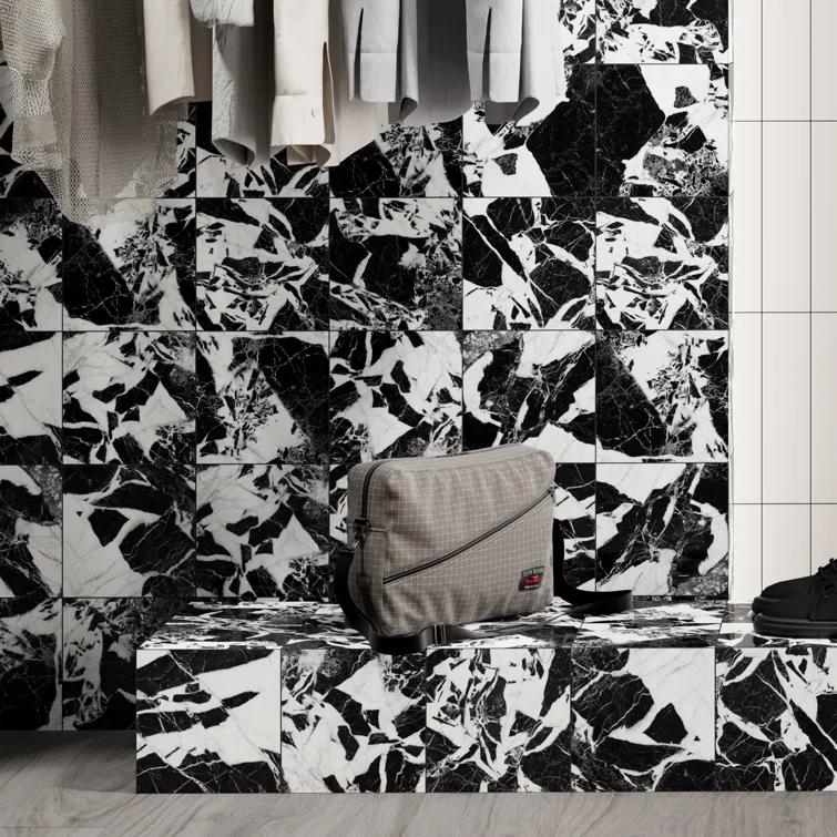 Supreme Tile Senzia Square 7.87 in. x 7.87 in. Matte Porcelain Marble look Floor and Wall Tile