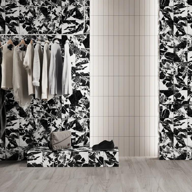 Supreme Tile Senzia Square 7.87 in. x 7.87 in. Matte Porcelain Marble look Floor and Wall Tile