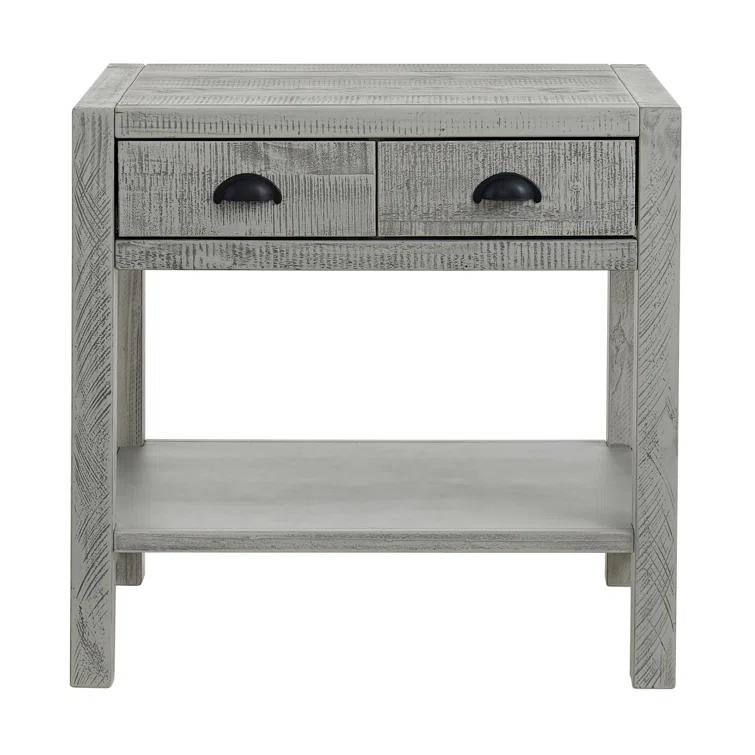 Arden 2-Drawer Wood Nightstand, Perfect for Modern Rustic, Boho or Traditional Bedroom, Functional and Stable Storage, 28W x 19D x 26 3/8H