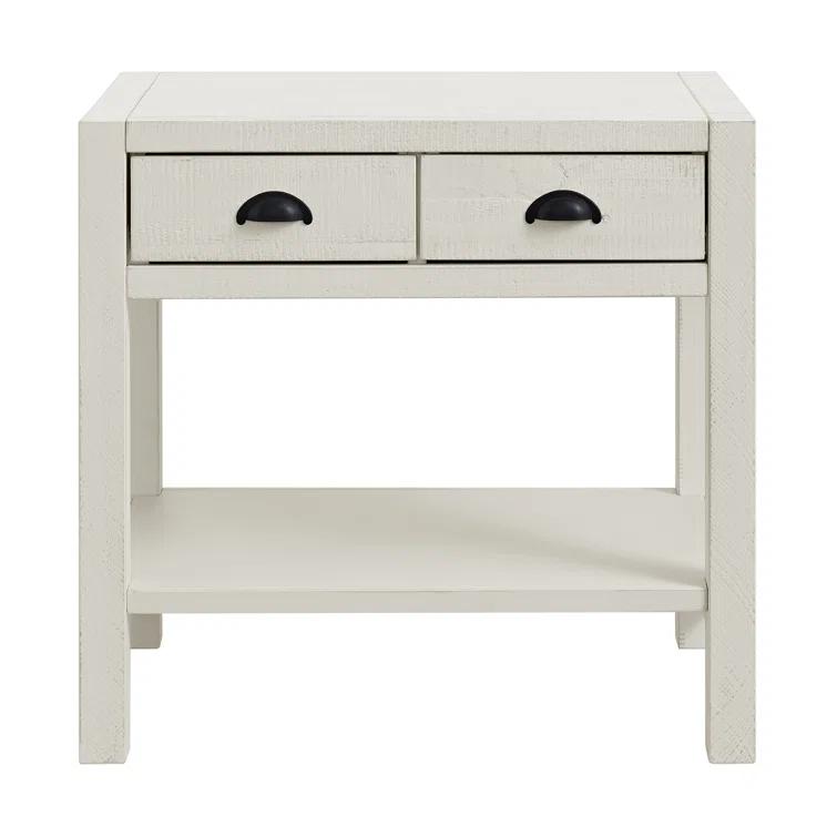 Arden 28" W Bohemian Style Rectangular Nightstand With 2 Drawers 1 Open Shelf With Hidden Fasteners