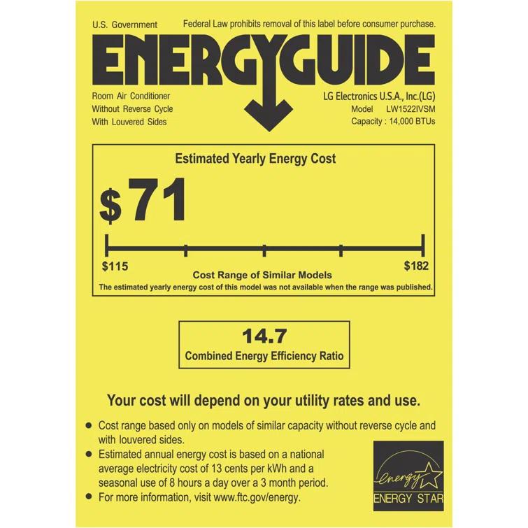 LG 14,000 BTU DUAL Inverter Smart Wi-Fi Enabled Window Air Conditioner for up to 700 sq. ft.