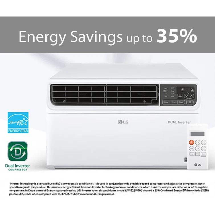 LG 14,000 BTU DUAL Inverter Smart Wi-Fi Enabled Window Air Conditioner for up to 700 sq. ft.