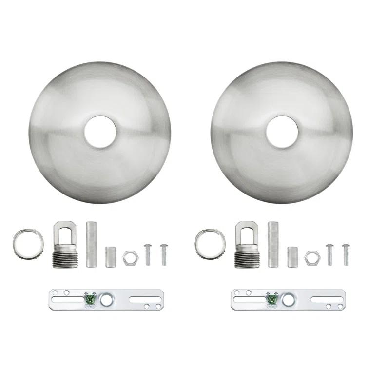 Aspen Creative 21511-12 Canopy Kit, 5"D with Collar Loop, 1" Center Hole, Oil Rubbed Bronze, 2PK