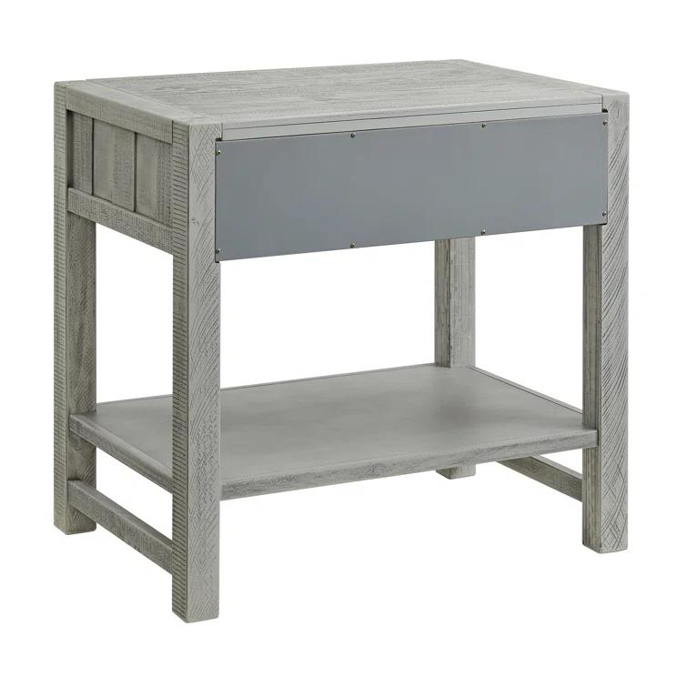 Arden 2-Drawer Wood Nightstand, Perfect for Modern Rustic, Boho or Traditional Bedroom, Functional and Stable Storage, 28W x 19D x 26 3/8H