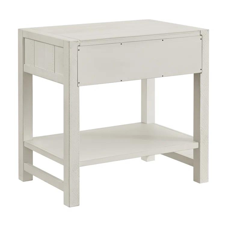 Arden 28" W Bohemian Style Rectangular Nightstand With 2 Drawers 1 Open Shelf With Hidden Fasteners