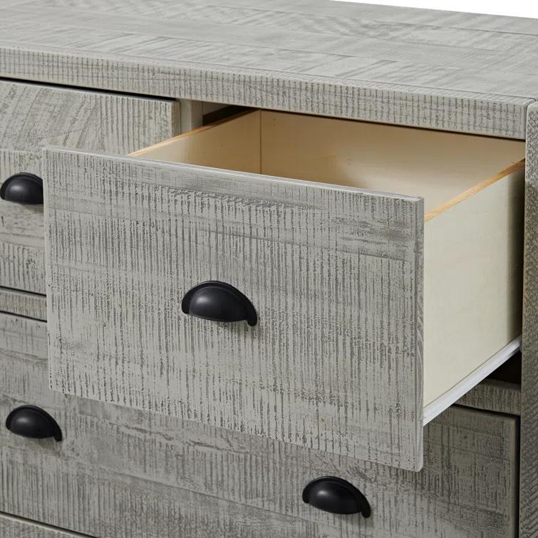 Alaterre Arden 36" W Bohemian Style Rectangular Chest With 5 Drawers, With Hidden Fasteners