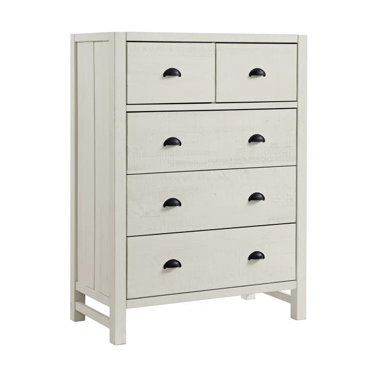 Alaterre Arden 36" W Bohemian Style Rectangular Chest With 5 Drawers, With Hidden Fasteners