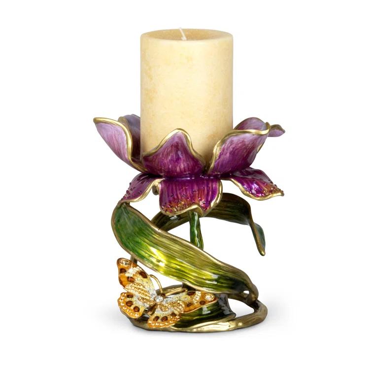 Jay Strongwater Aimee 6.5'' H Tabletop Candlestick