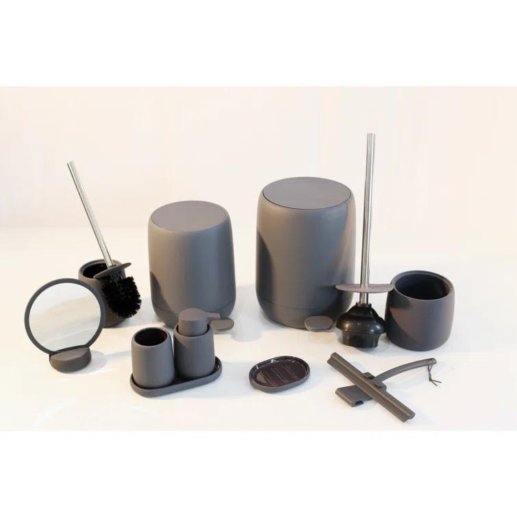 Blomus SONO Black Decorative Toilet Plunger and Holder