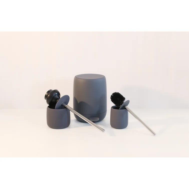 Blomus SONO Black Decorative Toilet Plunger and Holder